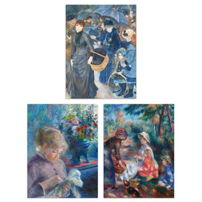 Adriene Impressionist Painting by Pierre-Auguste Renoir - 3 Piece No Frame Print