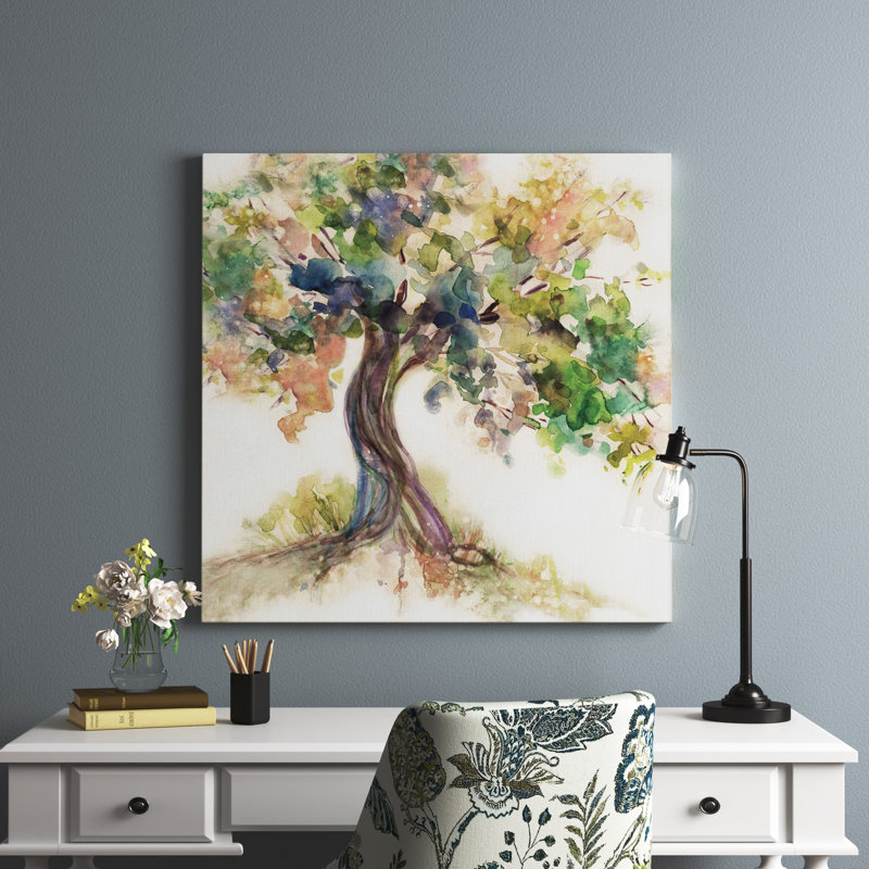Arbre de vie - reproduction sur toile tendue, H 40 po x l 40 po x P 1,5 po