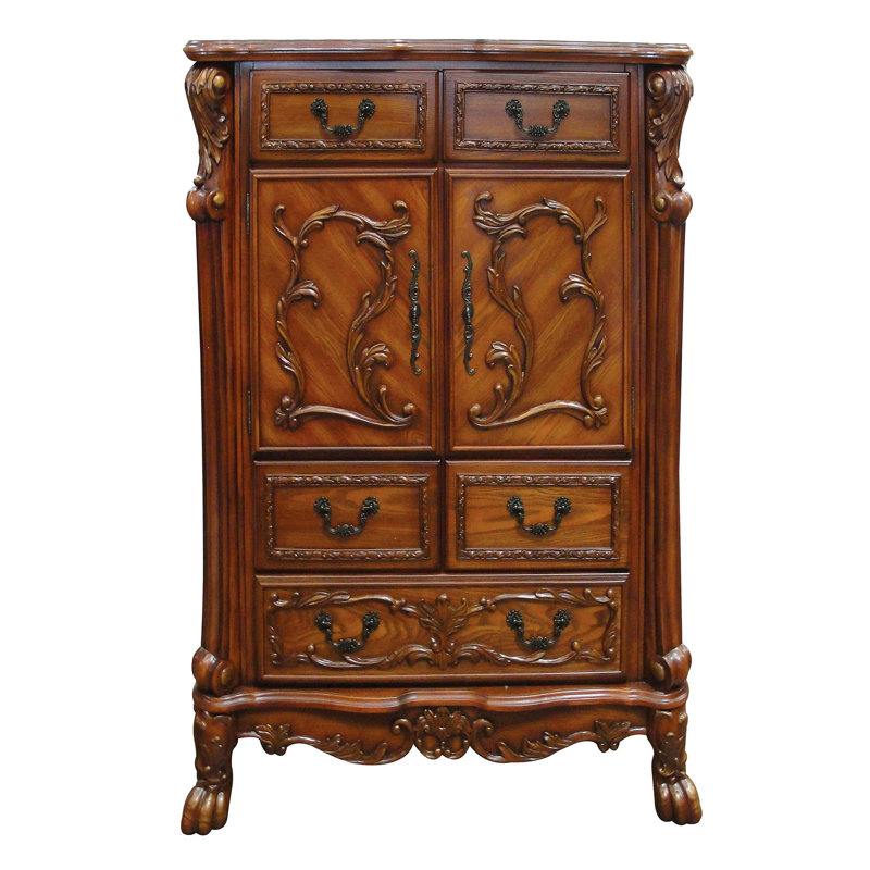 Cherry Oak Glam Chest with Dovetail Drawers