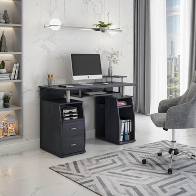 Bureau d'ordinateur complet avec rangement
