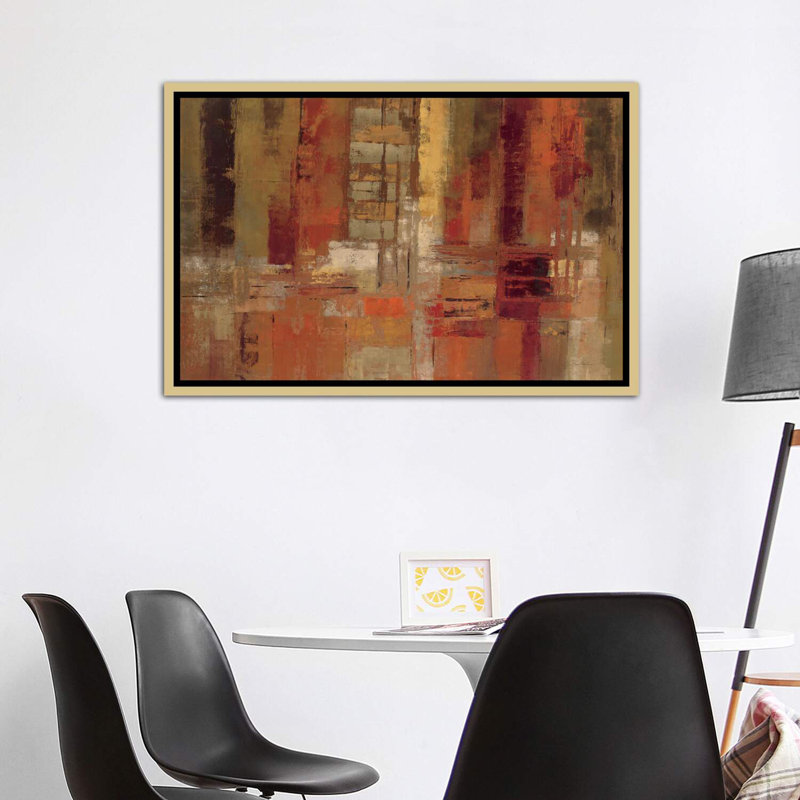 «Sunset Street» par Silvia Vassileva - reproduction d'art, H 40 po x l 60 po x 1,5 po, Cadre flottant doré