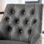 Fauteuil inclinable en tissu gris avec pieds en bois massif et en acier pour une expérience de travail reposante