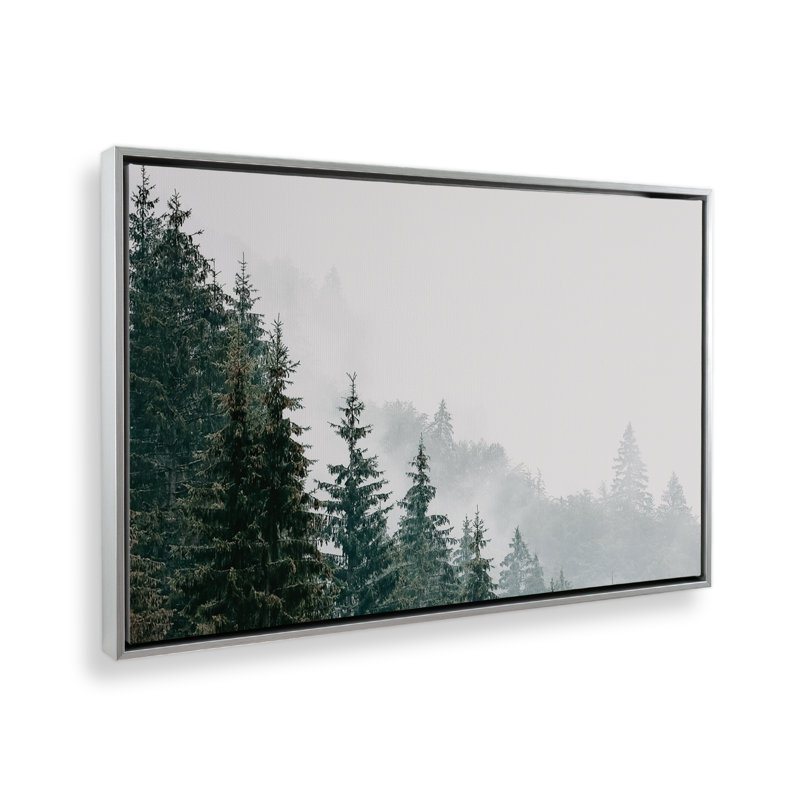 «Whispering Mist On Canvas» par Krista Mosakowski, reproduction, H 14 po x l 20 po, Cadre flottant en chrome poli
