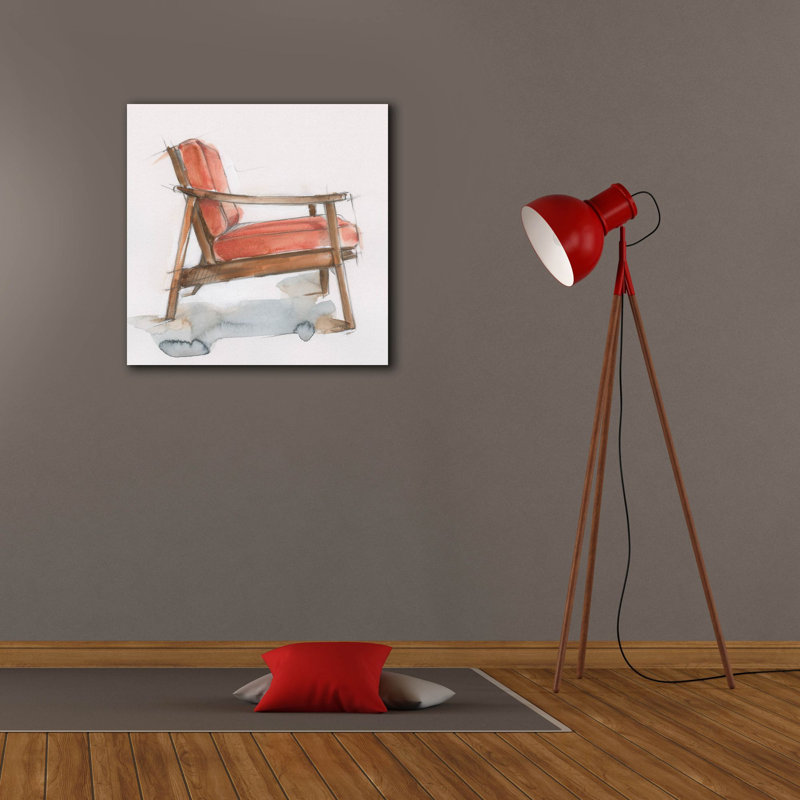  «Retro Comfort 3» par Ethan Harper, art mural sur toile, 26 po x 26 po, H 26 po x l 26 po