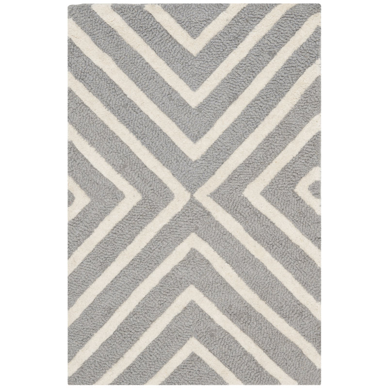 Tapis géométrique en laine touffeté à la main Garibald, Rectangle 2 pi x 3 pi