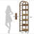 Storage Rack,6-Tier Bookshelf,Slim Arched Bookcase