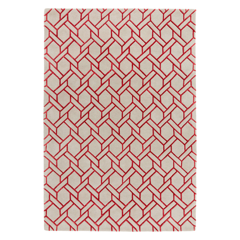 Nexus Hand Tufted Fine Red Rug, Rectangle 160 x 230cm