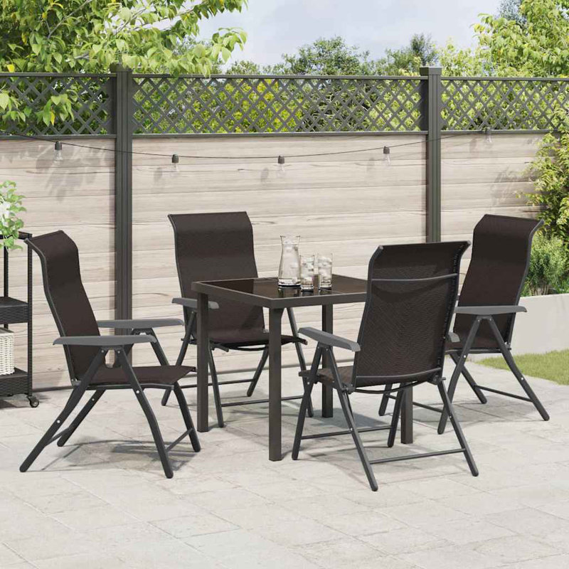 4 - Person Patio Dining Set with, Grey, 73cm H x 80cm W x 80cm D