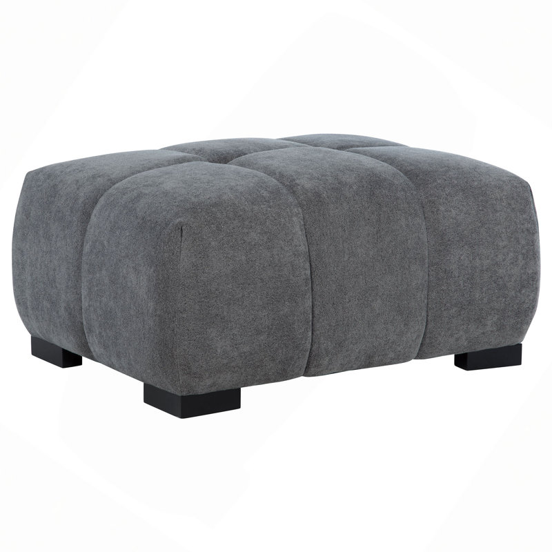 Plather Upholstered Rectangular Ottoman