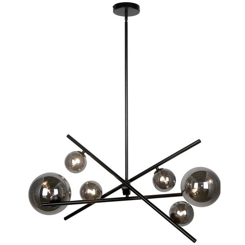 Lustre linéaire Spoutnik Mordern à 6 lumières Caitriona