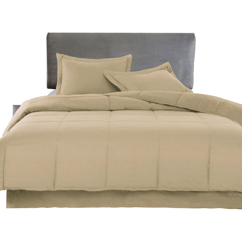 Cotton Comforter, Full / Queen Comforter, Wheat