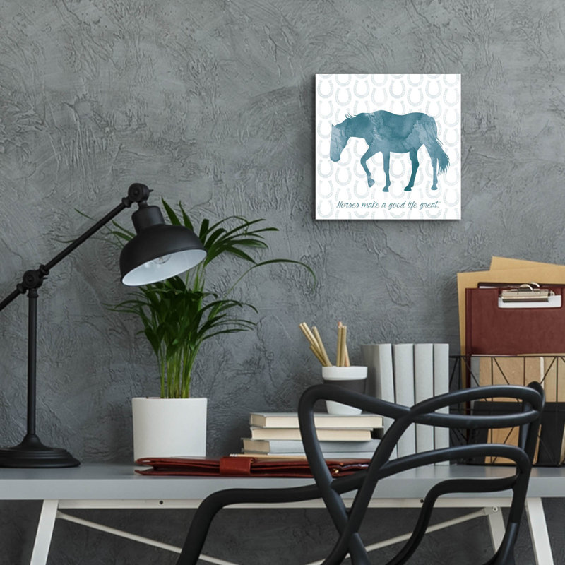 Art mural en verre épique «Horse Great» par Erin Clark, 12 po x 12 po, H 12 po x l 12 po x P 0,13 po