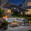 Parasol de patio en porte-à-faux décalé de 10 pi, guirlandes lumineuses à DEL à énergie solaire, auvent imperméable UV50 + et cadre antirouille, convient au bord de la piscine, au jardin-153187798
