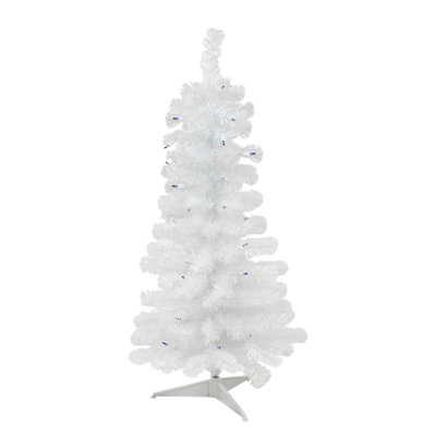 Arbre de Noël artificiel pin blanc 3 pi