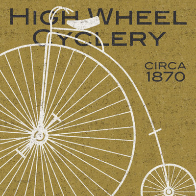High Wheel Cyclery by Michael Mullan - Wrapped Canvas Painting