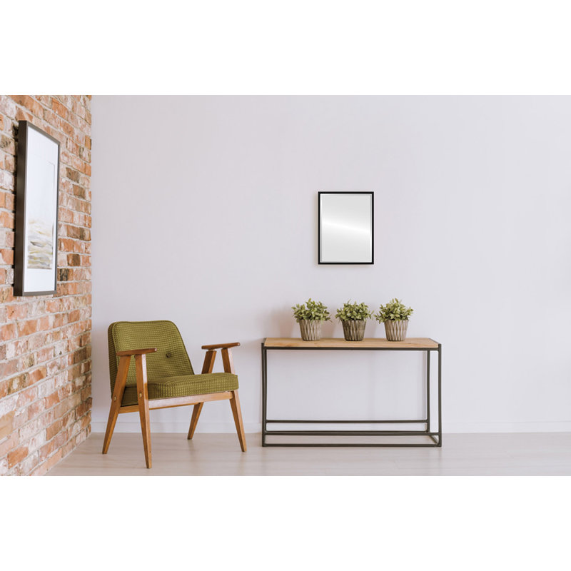 Miroir d'appoint Campblin, H 23,12 po x l 29,12 po, Noir mat