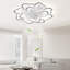 Ventilateurs de plafond en forme de fleur de 34,6 po avec lumières et ventilateurs de plafond encastrés modernes à distance avec cage et profil bas pour la cuisine de la chambre à coucher