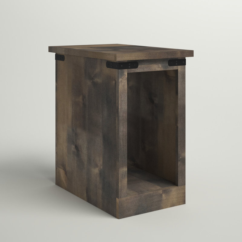 Table d'appoint en bois massif 14 po H assemblage sans assemblage, Bois de grange