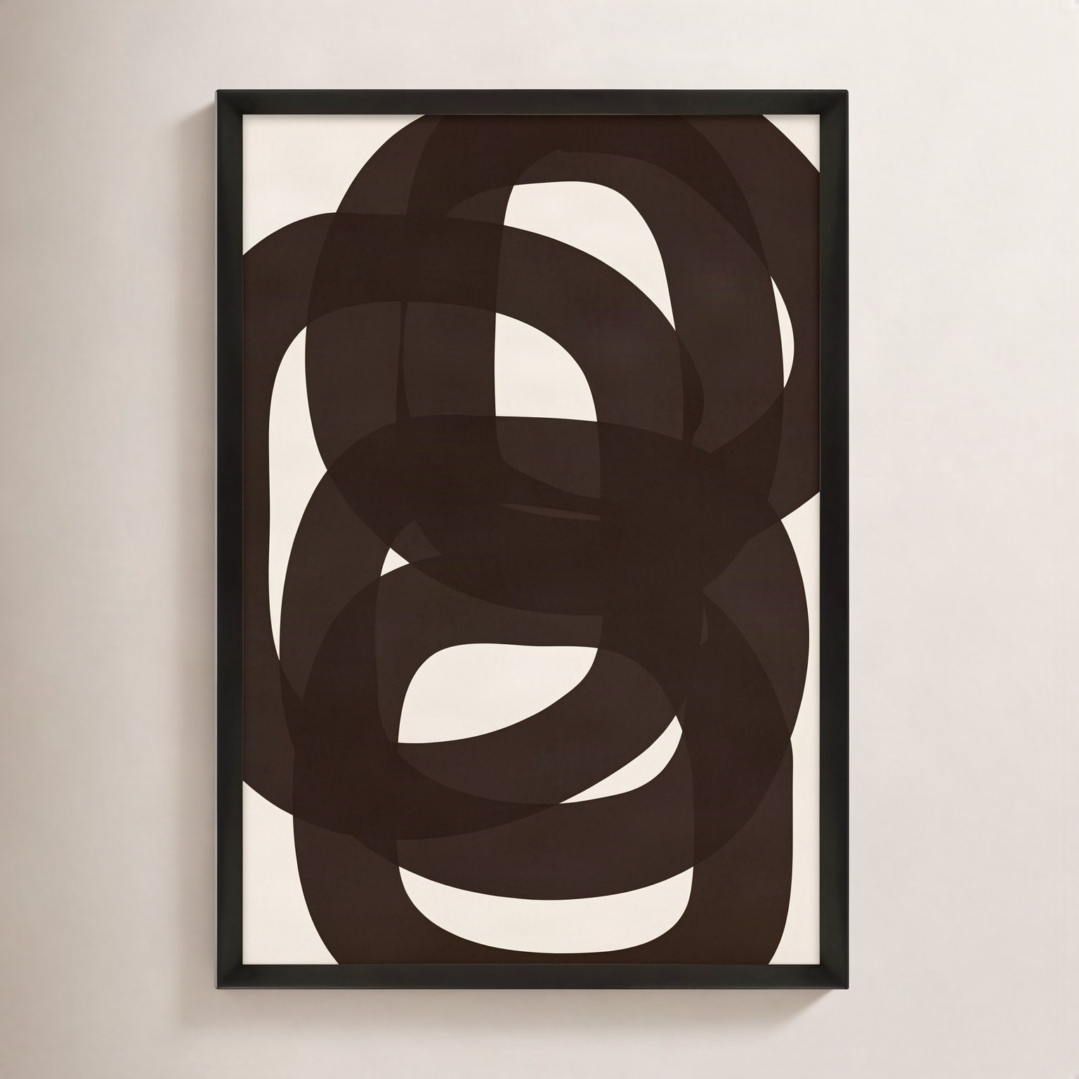 Denyer "Circular Harmony" Print, Black Framed Paper, 30" H x 21" W x 1.25" D