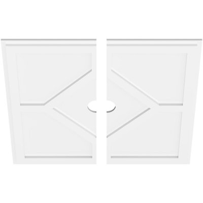Médaillon de plafond contemporain en PVC de qualité architecturale Embry 30 pi x P 3 po x P 10 1/2 po x P 1 po
