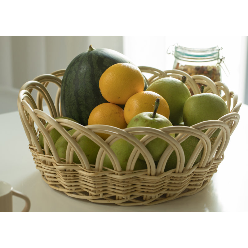 Bayou Breeze Wicker Decorative Basket, 5.75" H x 13.75" W x 13.75" D