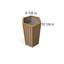 Pot à fleurs hexagonal Md en châtaignier brun moyen, fabriqué en aluminium léger, système de drainage prédécoupé, finition de ton de bois, profondeur réglable, largeur du produit 11,74 de la structure en aluminium,