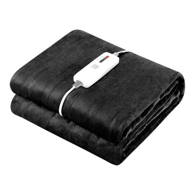 CozyWarm Electric Heated Blanket - Full Size, Double Flannel, 4 Heat Levels, 10-Hour Auto Off, Fast Heating for Home Comfort