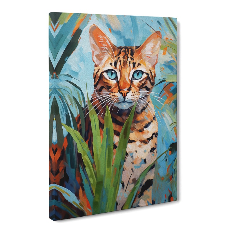 Bengal Cat Impressionism No.2 - Print, 50cm H x 35cm W x 3cm D