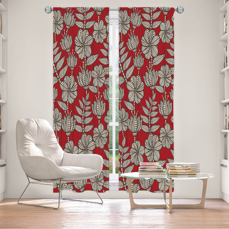 Rideau en polyester Kirtley, L 20 po x L 82 po