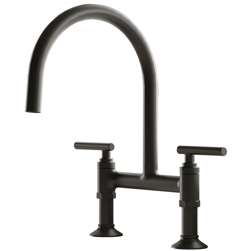 VIBRANTBATH Kitchen Faucet, Matte Black