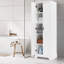 Armoire de rangement avec deux portes, tablette réglable, panneau en MDF - idéale pour l'organisation de la salle de bain et du bureau-1228240024