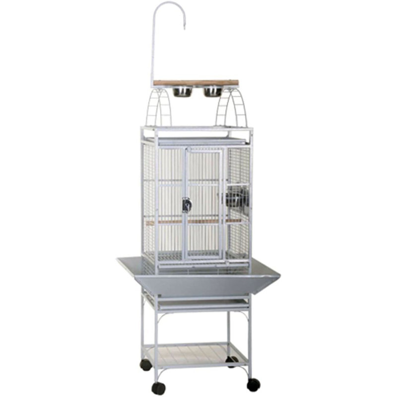 Strong Parrot Cage Villa Helios Silverstone White 46 x 46 x 149cm