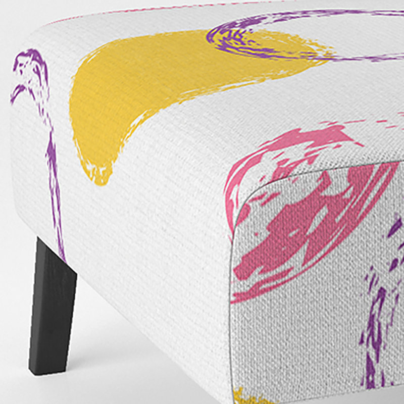 Fauteuil de chambre rembourré à motif jaune