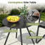 3-Piece Patio Bistro Set, Garden Furniture Set with Table and 2 Chairs, Breathable Textilene Fabric, Patio Furniture Set for Outdoor, Balcony, Bistro, Porch-592906389-592861351