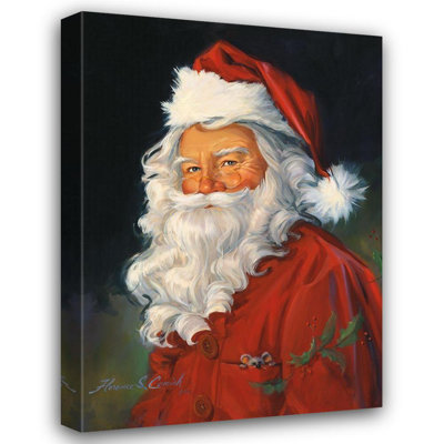 The Holiday Aisle® Comish, Susan Gallery Wrapped Canvas Art Titled: Santa Claus