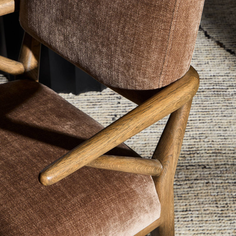 DEIDRE 19.92'' H Upholstered Armchair, Altair Mushroom