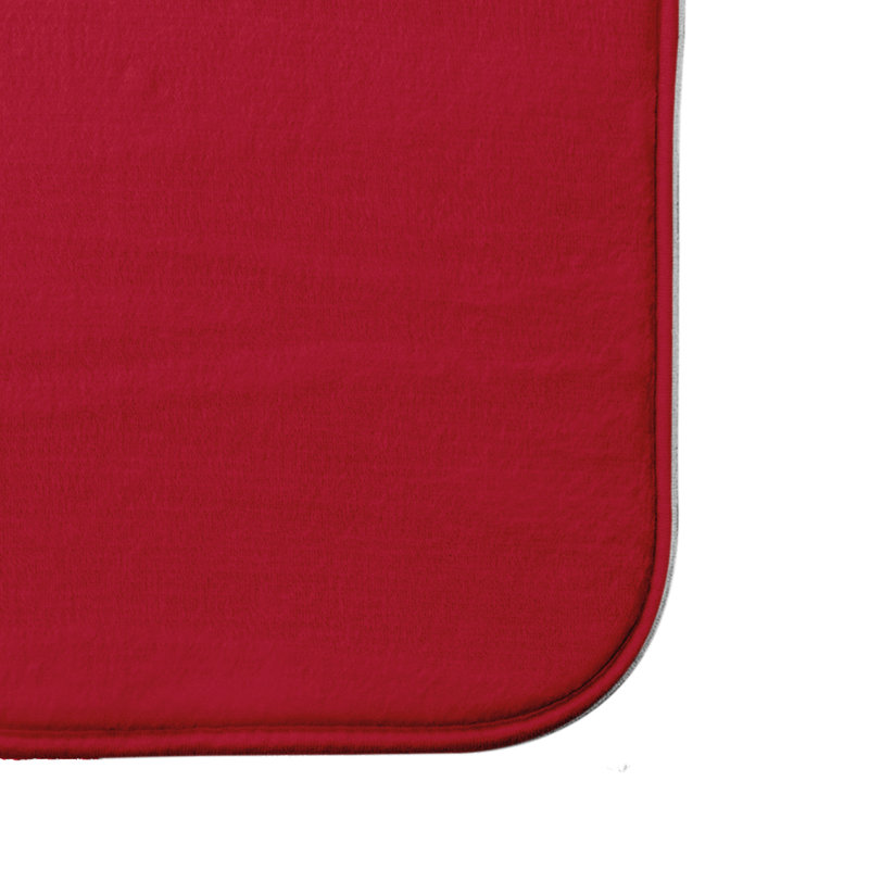 Tapis pour salle de bain Leiva football, H 18 po x L 30 po, Rouge