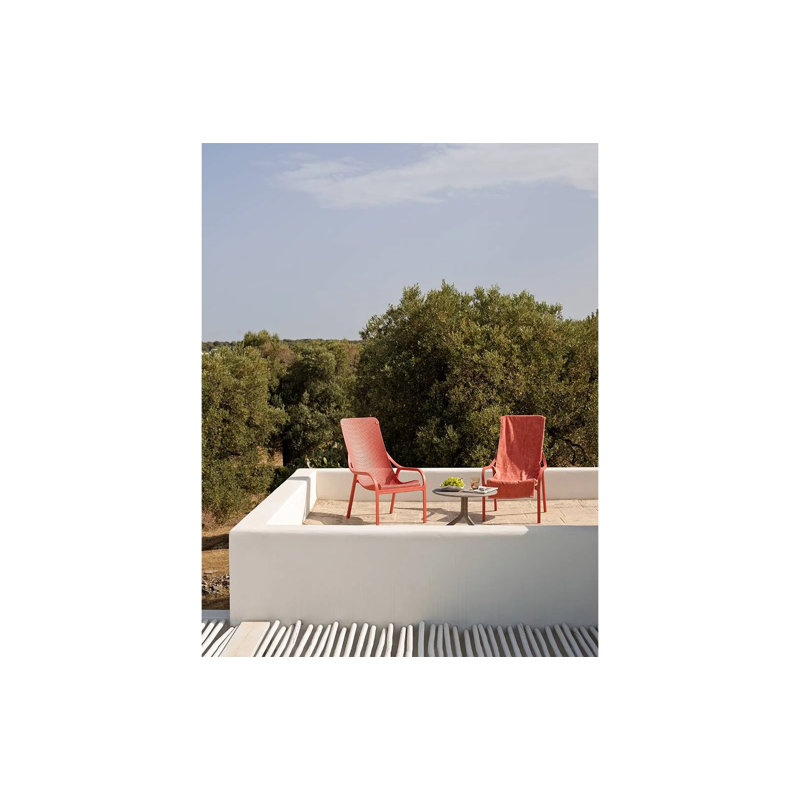 Net Outdoor Lounge Chair, Coral