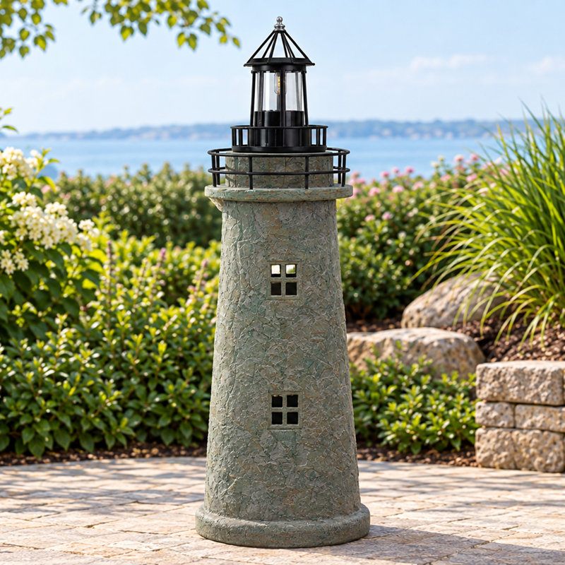 Phare solaire d'extérieur 35 po Cobblestone