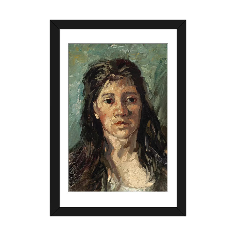 «Head of a Prostitute, 1885» par Vincent Van Gogh, reproduction sur toile, H 24 po x l 16 po x P 1 po, Blanc