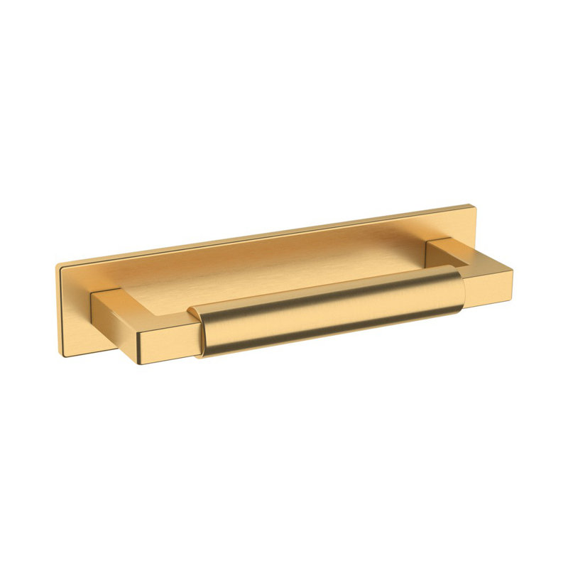 Satin Brass Contemporary Back Plate for Cabinets