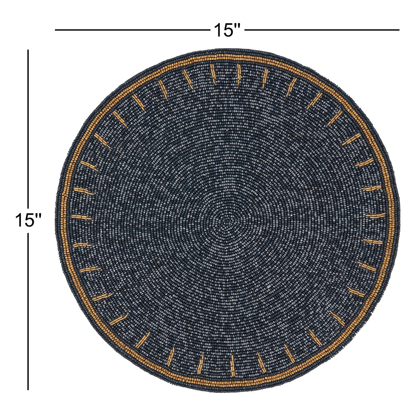 Beaded Brilliance Placemat (Set Of 4), Navy Blue