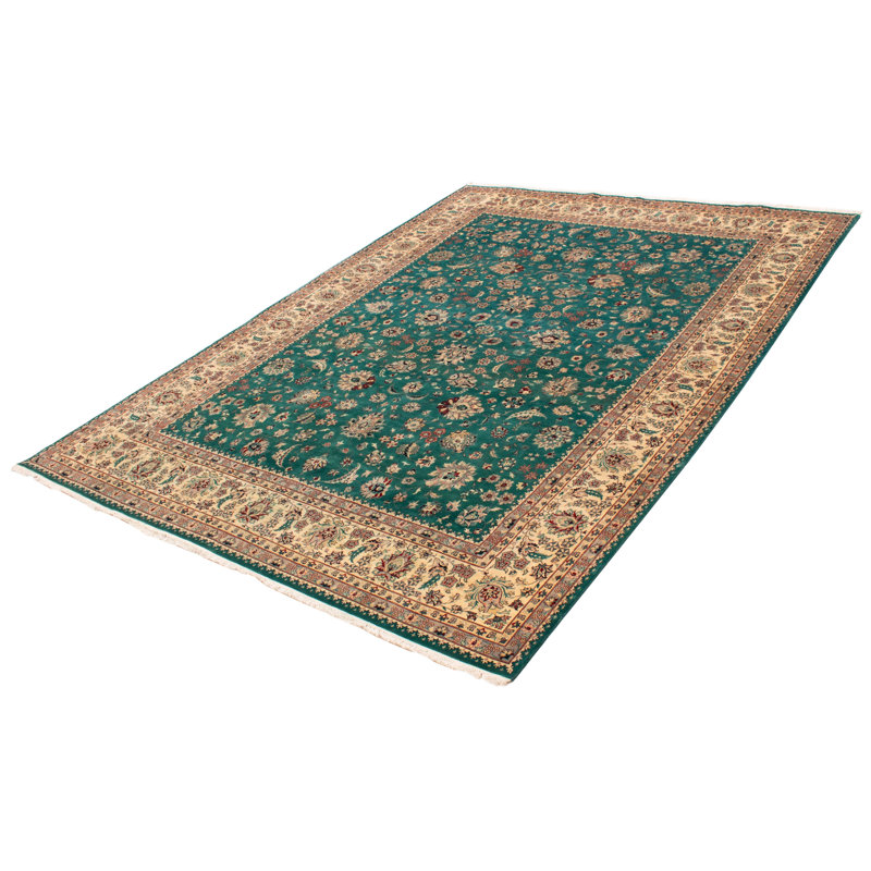 Tapis unique en laine de style années 1990 de 9 pi 1 po x 12 pi 4 po Akeda