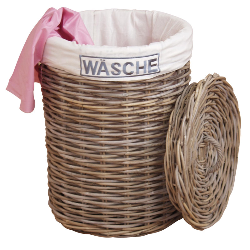 Laundry Bin with Handles, Light Brown
