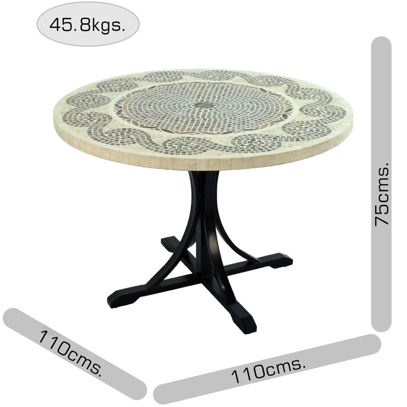 AVIGNON Garden Stone Mosaic Table