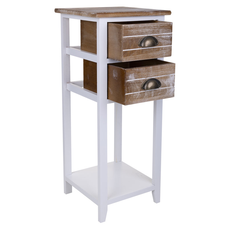 Cassian 30 cm W Bedside Table, Brown
