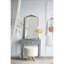 Grand miroir 66 po x 36 po arqué pleine longueur doré - Décoration murale suspendue ou inclinée pour le salon