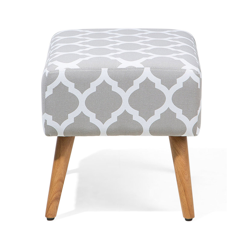 Elwyn 50cm Wide Rectangle Geometric Footstool Ottoman