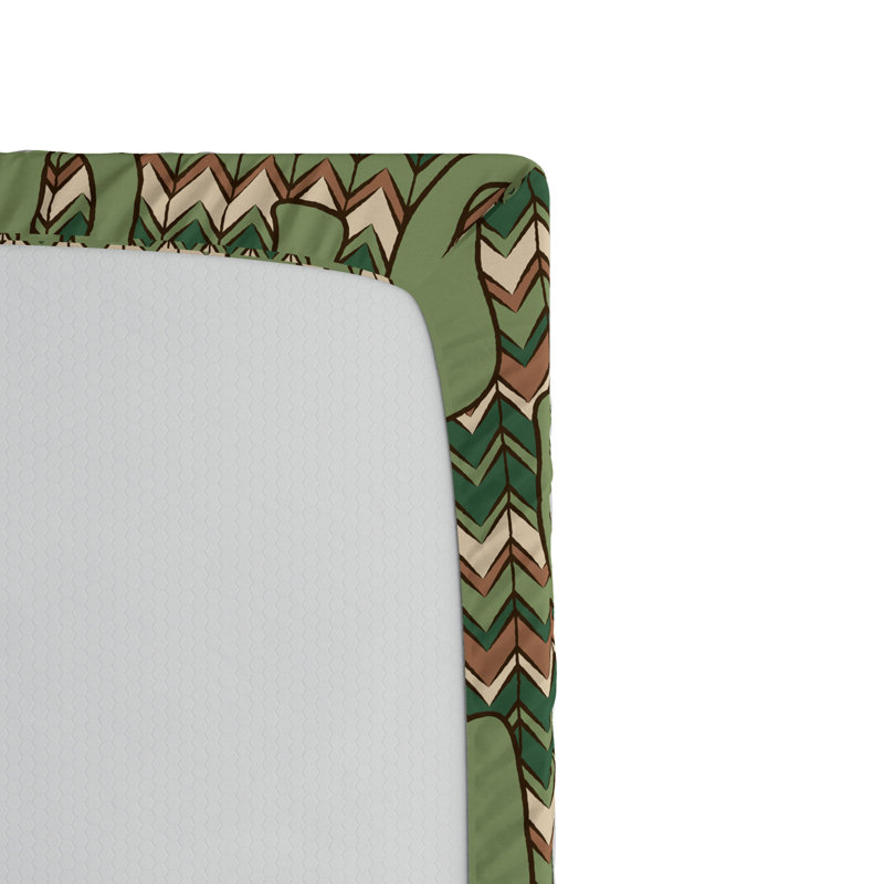 Microfiber Chevron Fitted Sheet, Twin Fitted Sheet