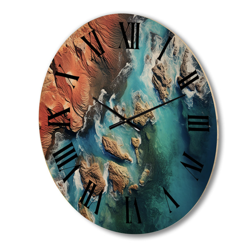 Horloge murale en bois massif Tukwila, Moyenne